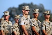 Marines practice for graduation